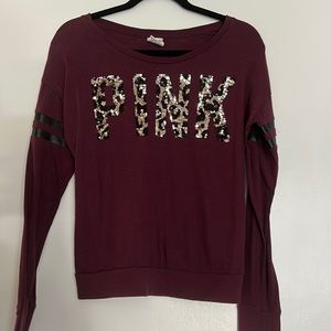 PINK Maroon long sleeve Size: XS